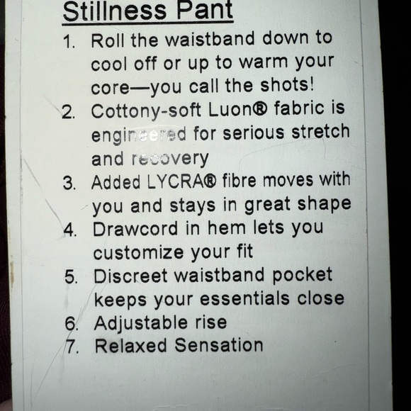 Lululemon Brand New Stillness Pant - Picture 11 of 16